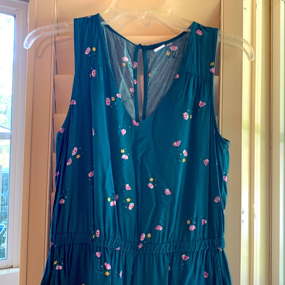 Floral, capri length romper.